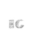 Silberfarbene bijoux breite Ohrringe (1066346)