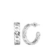 Zilverkleurige bijoux oorringen vlecht (1066352)