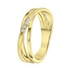 Ring, 925 Silber, vergoldet, matt/glänzend, mit Zirkonia (1066606)