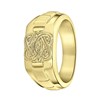 Gerecycled stalen goldplated ring surinaamse mattenklopper (1067310)