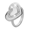 Stalen ring hart met zirkonia (1015570)