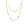 Gerecycled stalen goldplated dubbele ketting (1067500)