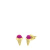 Tiny Tips stalen goldplated oorbellen roze ijsjes (1067324)