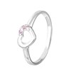 Zilveren kinderring hart met roze zirkonia (1023318)