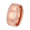 Stalen ring roseplated gediamanteerd (1024140)