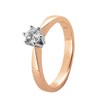 14K Rosé bic gouden solitair ring diamant (0.12ct.) (1025891)