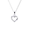 Zilveren collier met hanger hart (1026329)