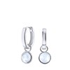 Zilveren oorbellen kristal wit opaal (1026971)