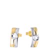 14 Karaat bicolor gouden oorbellen met zirkonia (1028587)