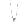 Stalen kinderketting violet kristal (1035633)