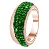 Gerecycled stalen ring roseplated emerald kristal (1036060)