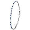 Silverplated armband sapphire white crystals (1036239)