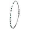 Silverplated armband emerald white crystals (1036240)