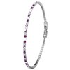 Silverplated armband amethyst white crystals (1036243)