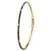 Goldplated armband jet crystals (1036245)