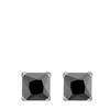 925 Silberohrringe mit schwarzem viereckigem Zirkonia (1036294)