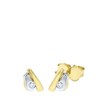 14 karaat gouden bicolor oorbellen zirkonia (1036344)