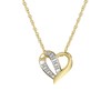 14 karaat geelgouden ketting hanger hart diamant 0,03ct (1036836)