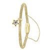 Gerecycled stalen armband mesh goldplated ster met kristal (1036988)