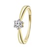 14 karaat geelgouden solitair ring met diamant (0,30ct.) (1037195)