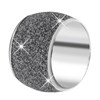 Stalen ring met grey mineral powder (1037355)