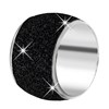 Stalen ring met black mineral powder (1037356)