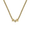Vergoldete Halskette aus Edelstahl/Mesh mit Kristall (1037400)