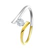 14 Karaat bicolor ring met 10 diamanten 0,04ct (1037594)