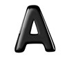Zilveren hanger blackplated alfabet (1041946)