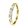 14 Karaat geelgouden railring  9 diamanten 0,05ct (1042047)
