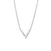 Silberne Halskette rhodiniert V (1042051)