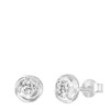Zilveren oorbellen rhodiumplated met zirkonia (1042142)