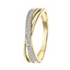 14 Karaat geelgouden ring met 16 diamanten 0,10ct (1043121)