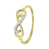 585 Gelbgold-Ring Unendlichkeitssymbol mit Diamanten (1043126)