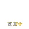 14K geelgouden oorbellen ruit met diamant 0,08ct (1043139)