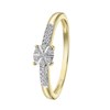 14 Karaat geelgouden ring entourage diamant 0,09ct (1043156)