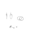 Zilveren set rhodiumplated oorbellen (1043424)