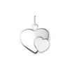 Zilveren hanger plaat hart mat/glans (1044499)