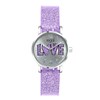Regal glitter horloge met een paarse band (1044541)