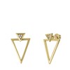 Goldplated oorbellen driehoek met zirkonia (1044733)