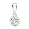9 Karaat hanger wit bloem met diamant  (1045333)