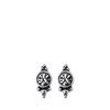 Zilveren oorbellen Bali met kristal (1047451)