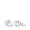Rhodinierte Silber-Ohrringe mit 2 Kreisen (1048054)