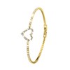 Vergoldetes Armband mit weißen Kristallen „Heart“ (1048433)