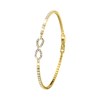 Goldplated armband white crystals Infinity (1048436)