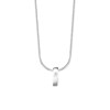Zilveren ketting&hanger mat/glans met zirkonia (1048560)