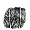 Zilveren ring blad breed Bali (1048804)