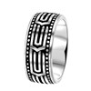 Ring aus bearbeitetem Edelstahl, matt (1049911)