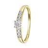 14 Karaat geelgouden ring met 7 diamanten 0,05ct (1052416)