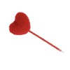 Kugelschreiber mit flauschigem rotem Herz (1055161)